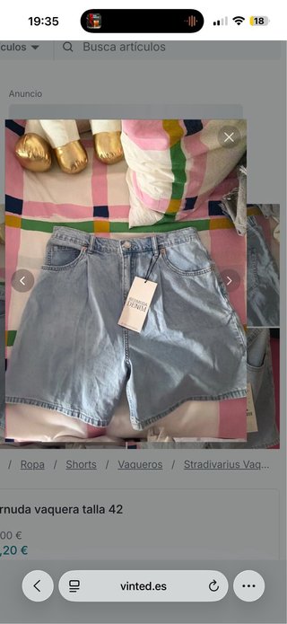 Bermuda vaquera Bershka talla 42