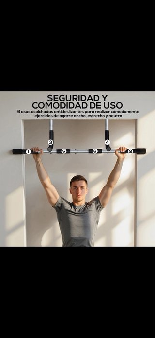 Barra dominadas techo 110 kg