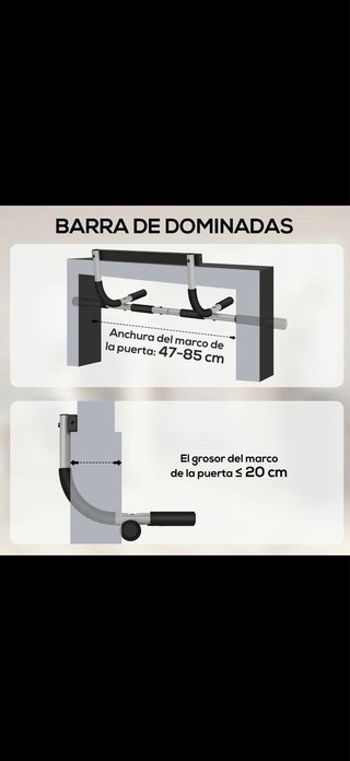 Barra dominadas techo 110 kg