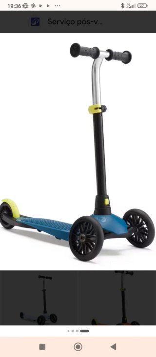 Patineta 3 ruedas azul