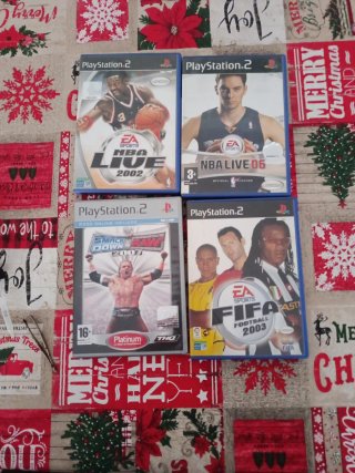 Lote 4 Juegos PS2: NBA Live, WWE, FIFA
