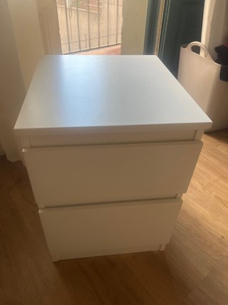 Mesita de noche Ikea blanca