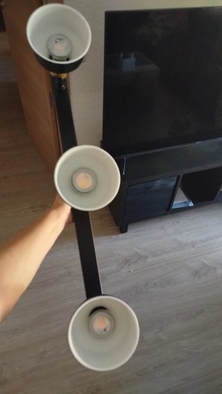 Lámpara de techo Ikea Ranarp Negra/Dorada