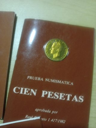 Pruebas Numismáticas 100 Pesetas (Lote 5)