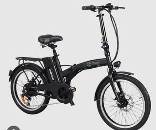 Bicicleta Eléctrica Negra Plegable