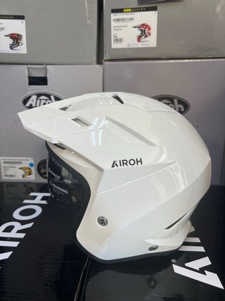 Casco moto M Airoh Trial blanco
