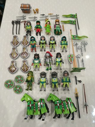 Playmobil ejercito de Caballeros Dragón Verde