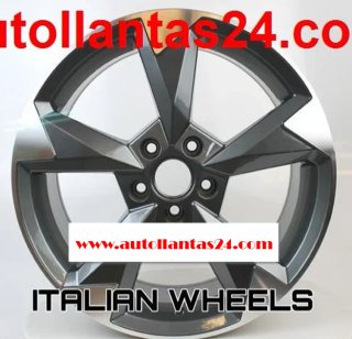 JUEGO DE 4 LLANTAS AUDI ROTORY GREY METAL r443305