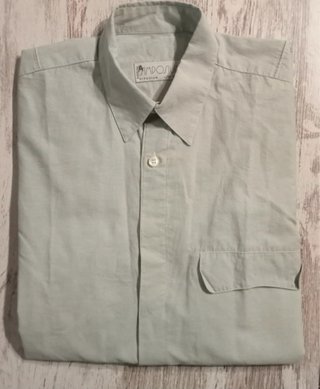 Camisa vintage turquesa claro