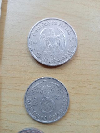 Billetes y monedas alemanas antiguas