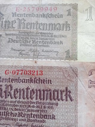 Billetes y monedas alemanas antiguas