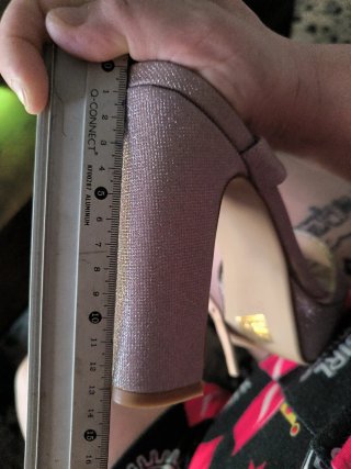 Zapatos de tacón con plataforma y brillo