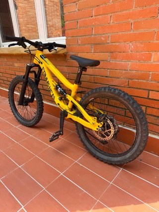 Bici doble suspensión rueda 20, para descenso niño