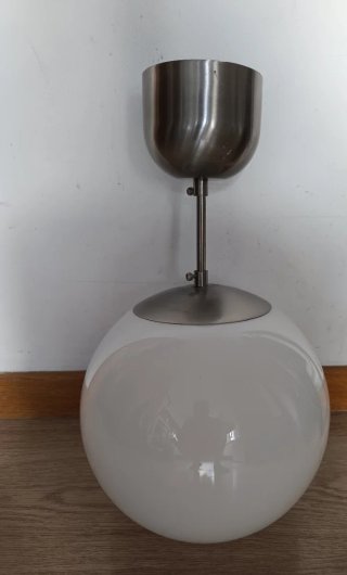 Lámpara de techo esfera cristal y metal