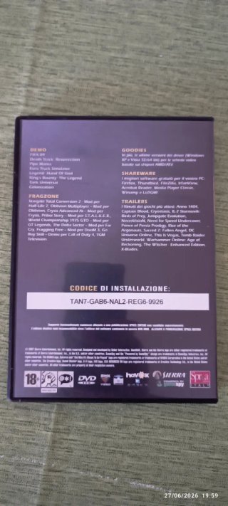 PC DVD ROM TimeShift Sierra