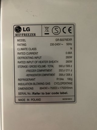 Nevera americana LG