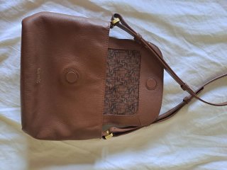 Bolso de cuero marrón Lipault