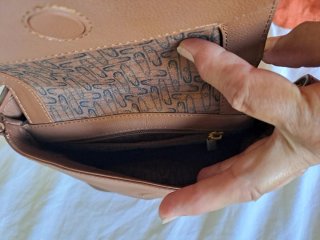 Bolso de cuero marrón Lipault