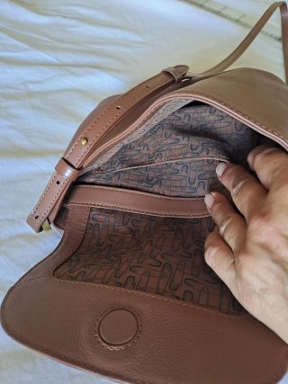 Bolso de cuero marrón Lipault