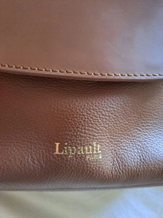 Bolso de cuero marrón Lipault
