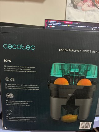 Exprimidor Cecotec EssentialVita Twice Black