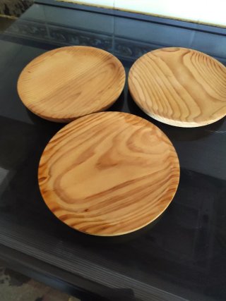 Set de 4 platos de madera para tapas