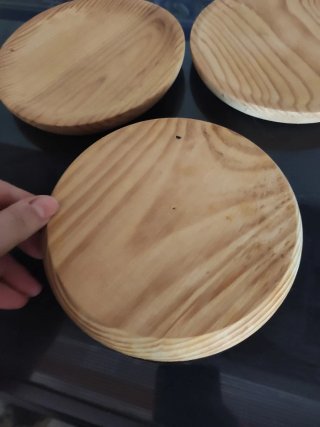 Set de 4 platos de madera para tapas