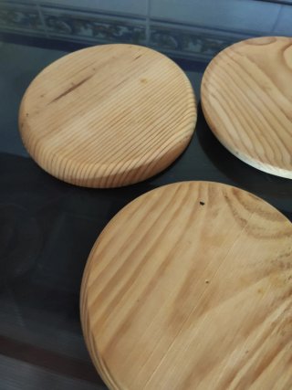 Set de 4 platos de madera para tapas