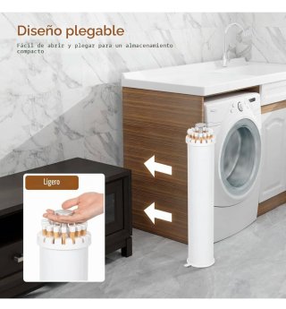 Tendedero Plegable Madera y Plástico
