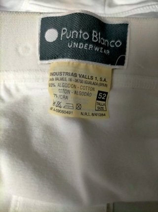 Boxer Punto Blanco botones Talla 52 L