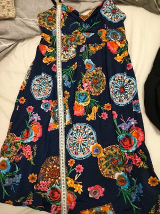 Vestido azul estampado tirantes verano