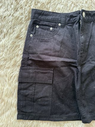 Falda cargo mini negra