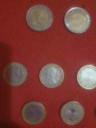 Lote monedas 1 y 2 euros raras
