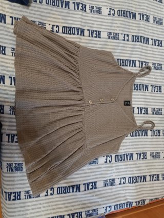 Camiseta marrón - beis de tirantes