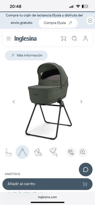 Capazo Inglesina Aptica con soporte