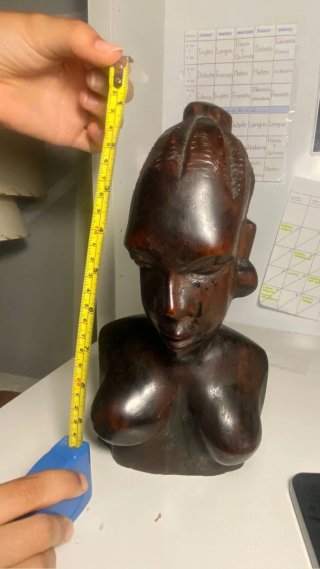 Busto figura madera tallada africana