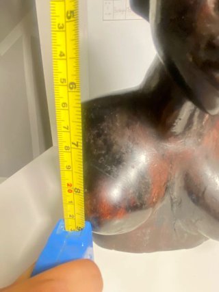 Busto figura madera tallada africana