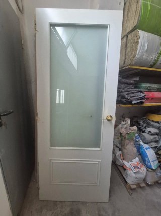 Puerta madera maciza lacada blanca Precio por uni
