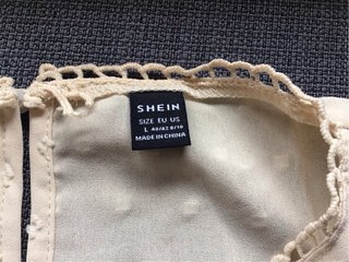 Blusa beige manga corta mujer