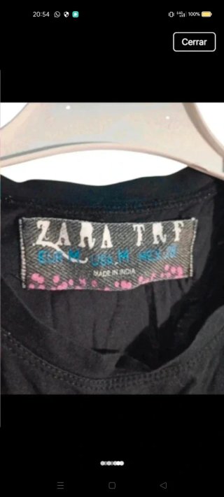 Camiseta Zara calavera arcoíris talla m