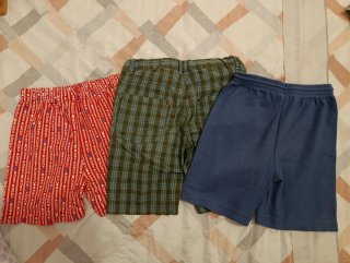 Lote 3 Pantalones Cortos Niños  de 6 años
