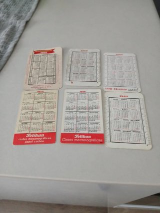 Calendarios Años 60