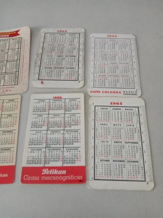 Calendarios Años 60