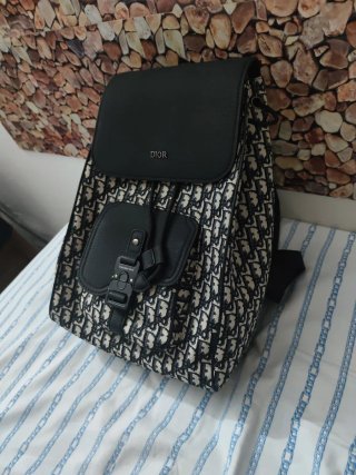 Zaino Dior monogram nero e bianco