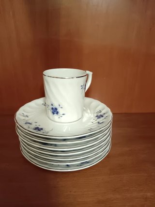 Juego de café 7 tazas porcelana