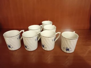 Juego de café 7 tazas porcelana