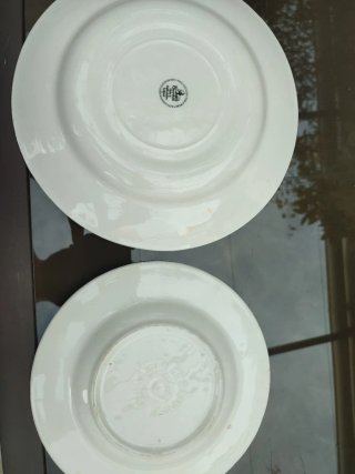 Conjunto 3 Platos Escenas Azules cerámica