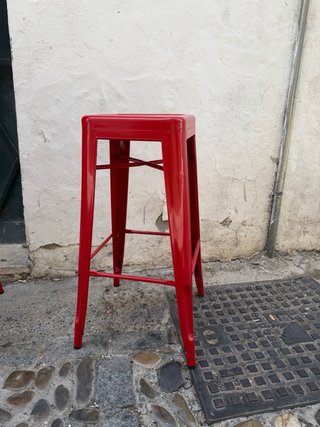 Sillas de aluminio rojas para bar/terraza