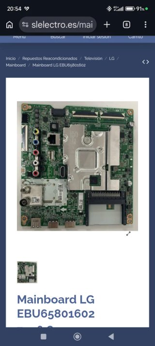 Despiece TV LG 43UM7050PLF Pantalla con golpe