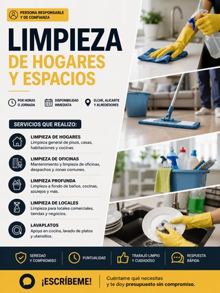 Limpieza de Hogares | Oficinas | Lavaplatos